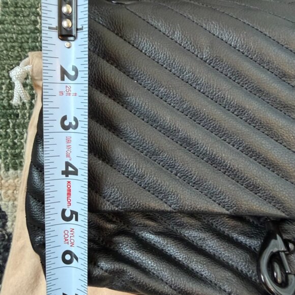 Rebecca Minkoff Black Quilted Leather Chain Shoulder Bag - Picture 6 of 6